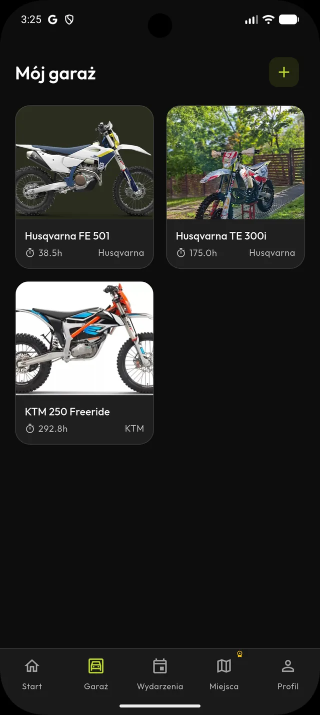Twój garaż — wszystkie motocykle